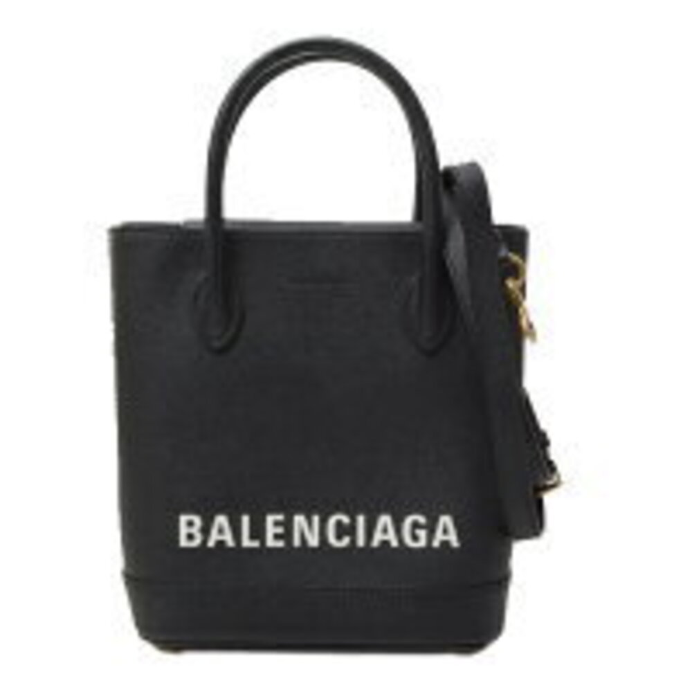 Balenciaga Calfskin Tote Bag Shoulder Handbag Black